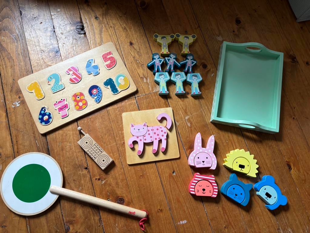 Houten speelgoed €1 per stuk of samen voor €6, Ophalen of Verzenden, Gebruikt