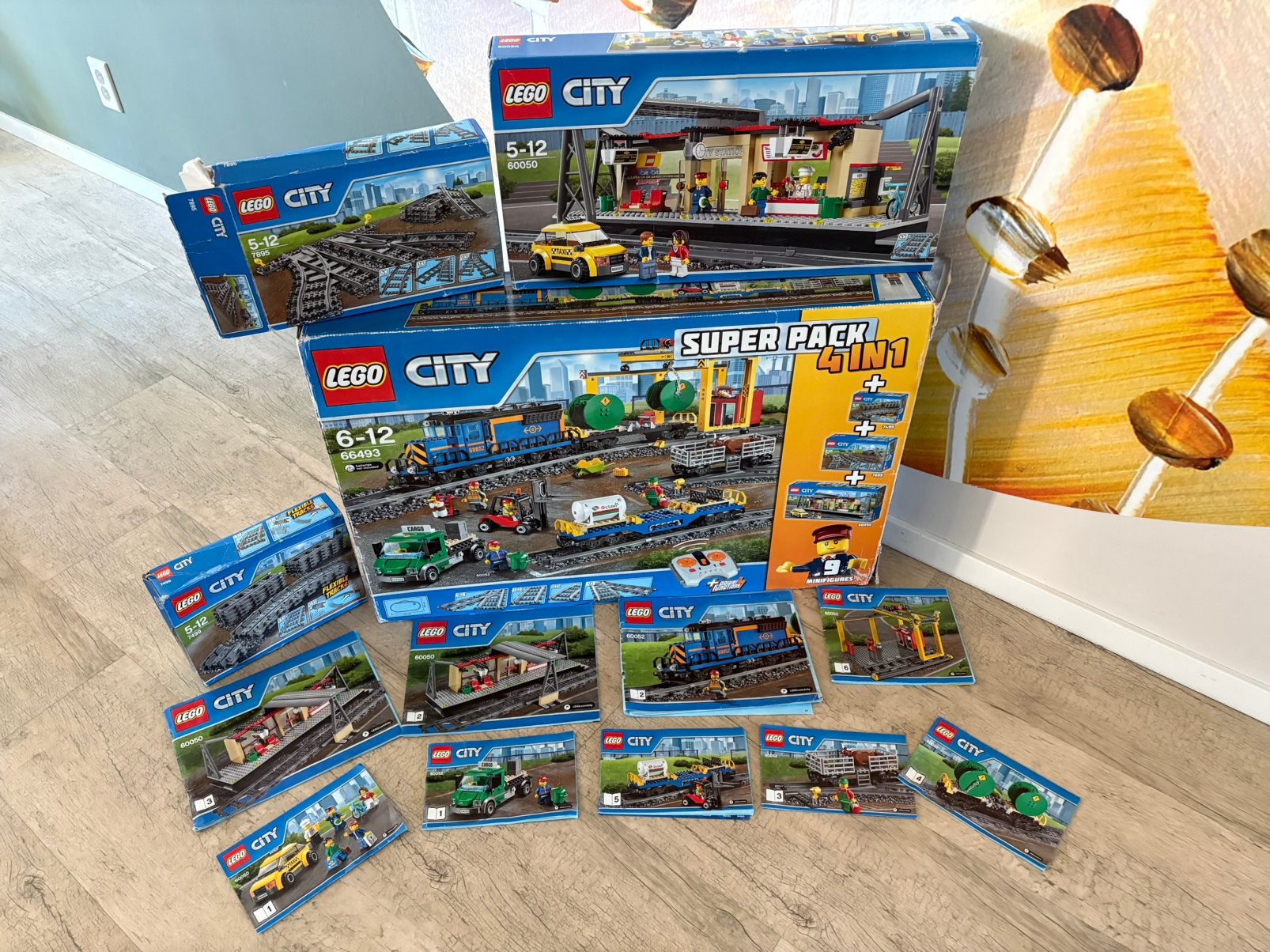 Lego city trein 4-in-1 pack (66493) - Compleet en werkend