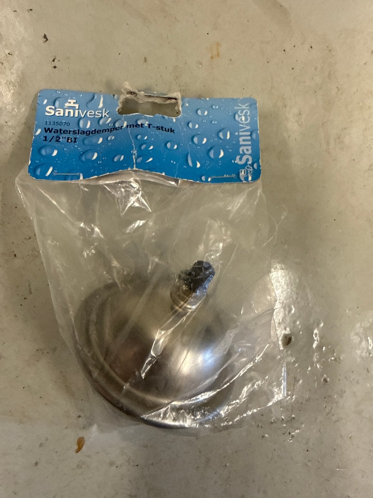 Sanivesk waterslagdemper  1/2"BI, Doe-het-zelf en Verbouw, Ophalen of Verzenden, Nieuw, Rvs, Overige typen