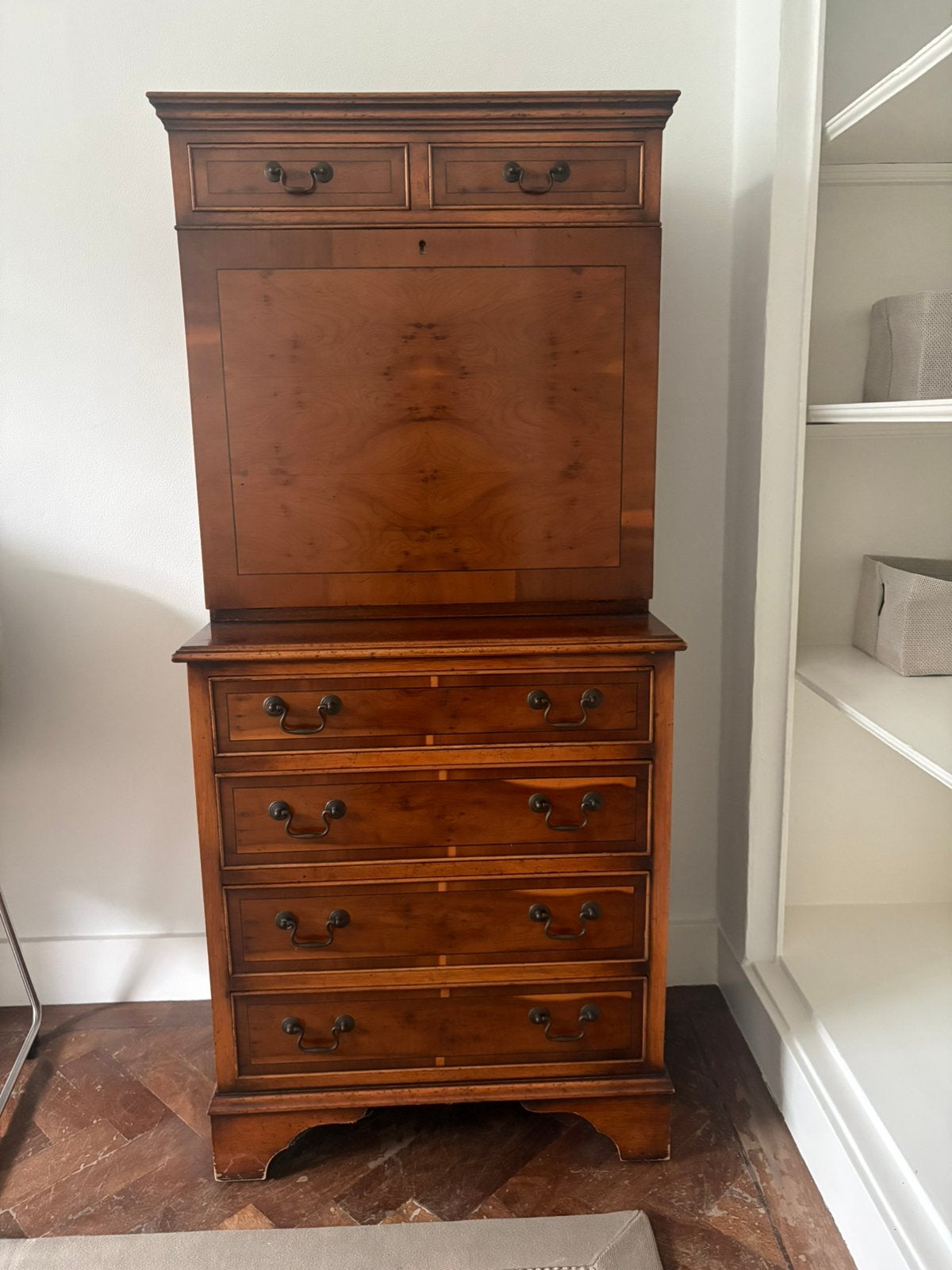 Antiek secretaire bureau met lades, Ophalen