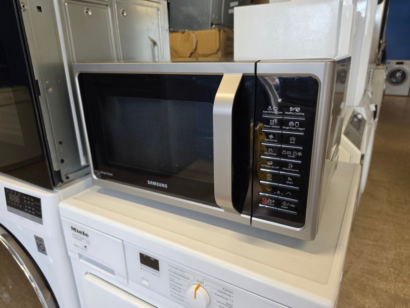Samsung MC28H5015CS combi magnetron | Gratis thuis 🚚✅️, Samsung, Ophalen of Verzenden, Zo goed als nieuw, Draaiplateau