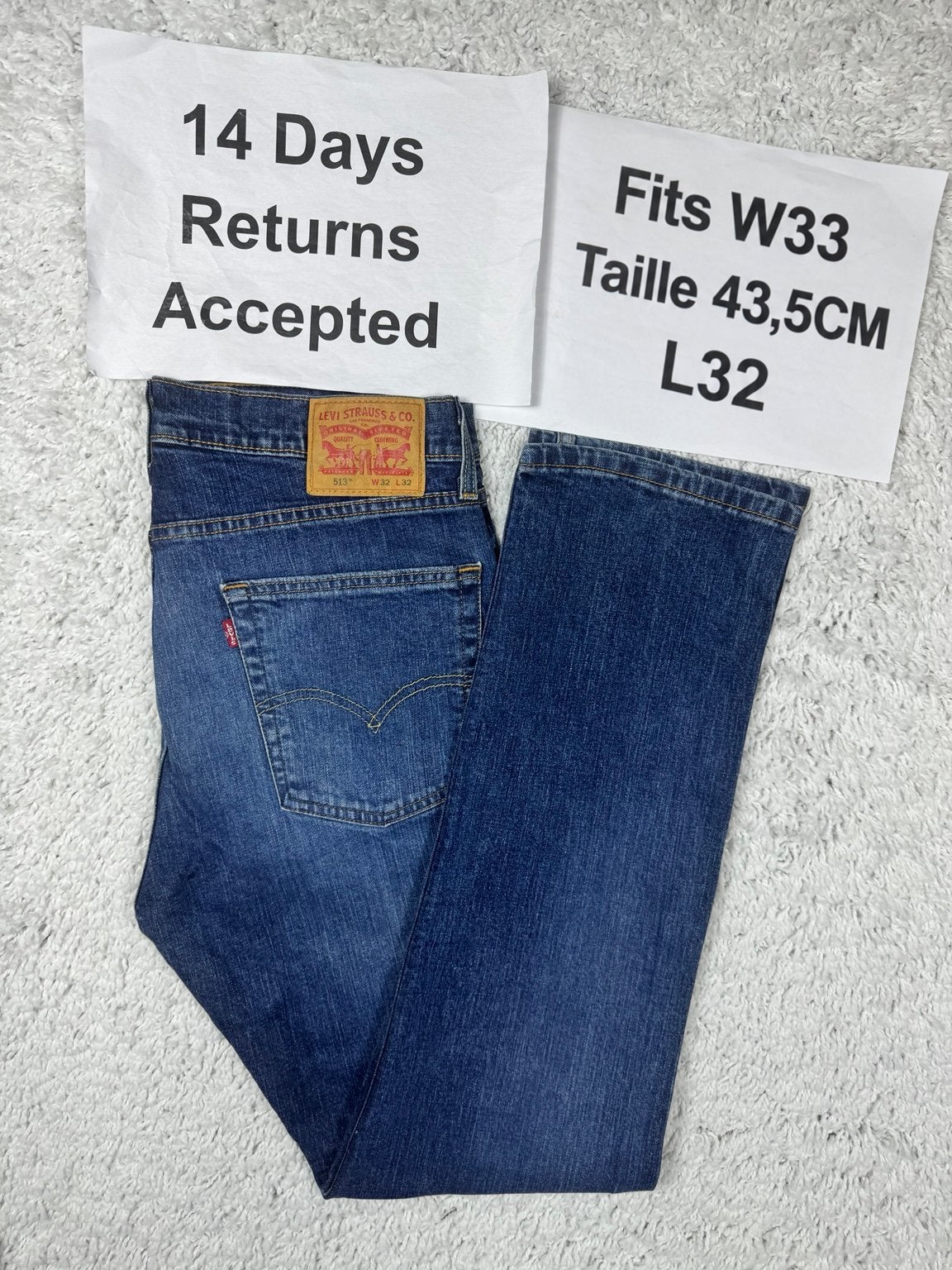 Levi's 513 Slim Straight Jeans W33 L32 - Blauw 3685, J, Blauw, Ophalen of Verzenden, J