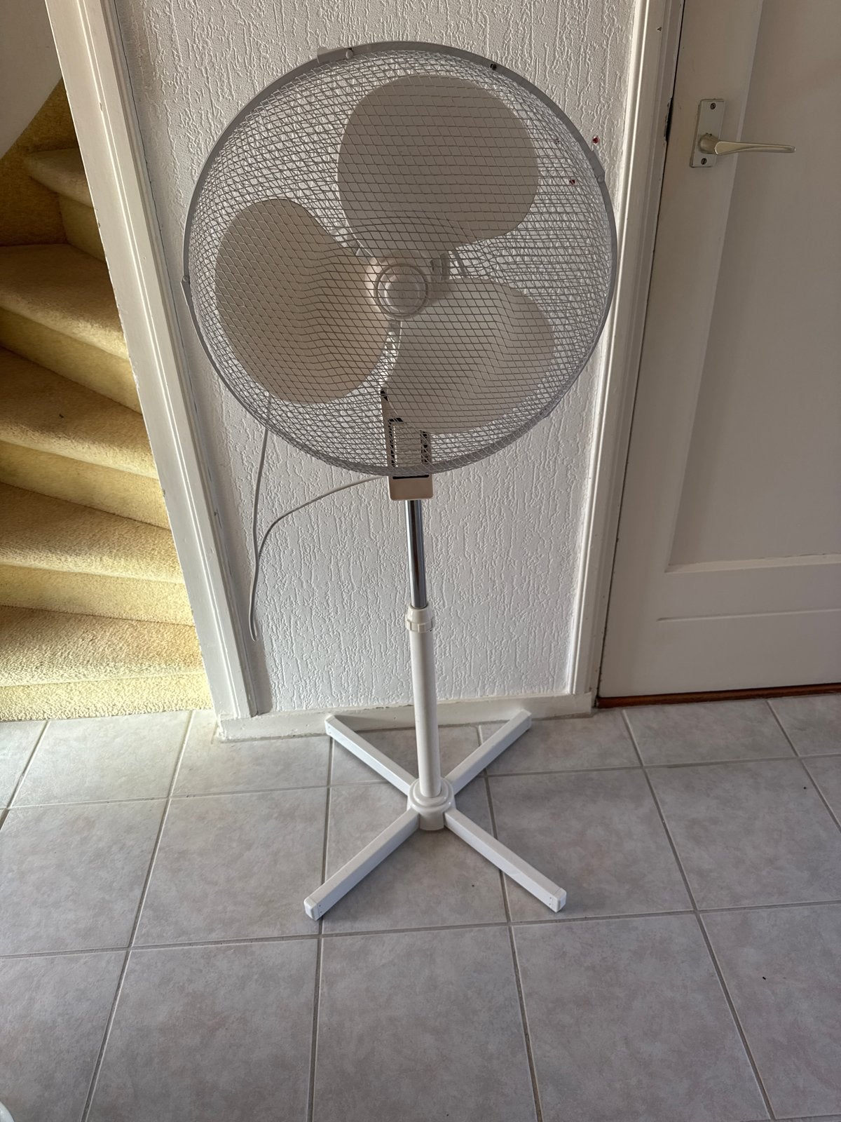 Een verstelbare statiefventilator met 3 standen, Witgoed en Apparatuur, Ventilatoren, Ophalen, Zo goed als nieuw, Statiefventilator