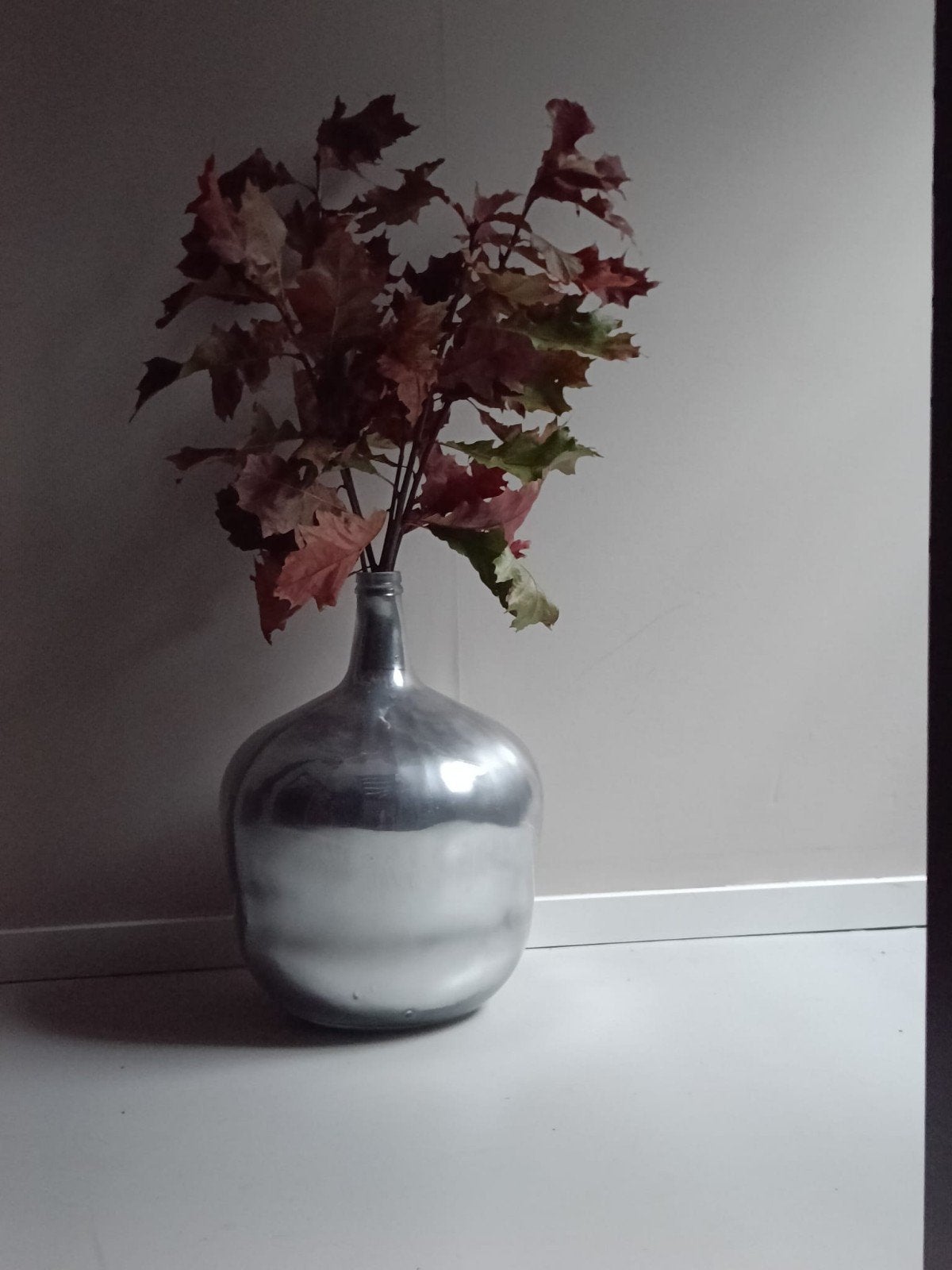Grote glazen ballonvaas / flesvaas / dame-jeanne, Antiek en Kunst, Ophalen