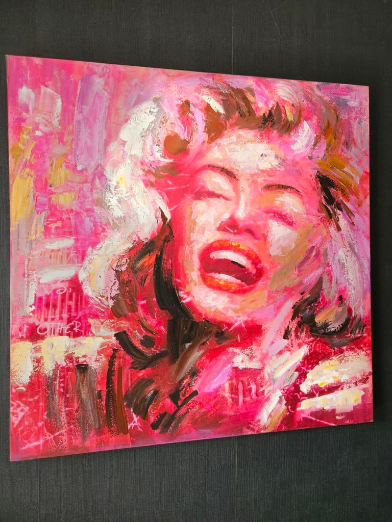 Canvas met opdruk Marilyn Monroe - 100x100 cm, Ophalen