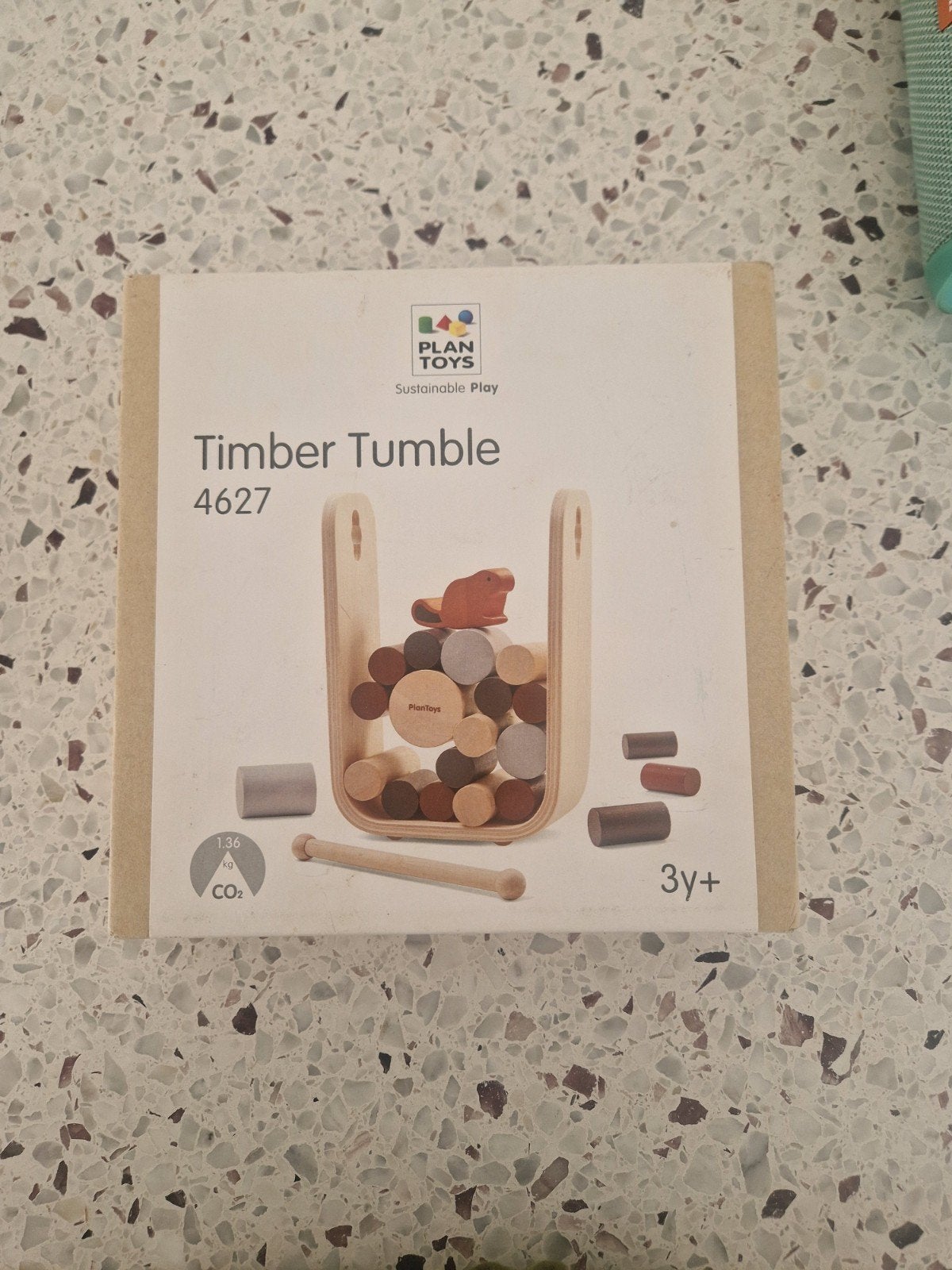 Plan Toys Timber Tumble 4627 - Duurzaam Houten Speelgoed, Ophalen of Verzenden, Zo goed als nieuw, Jongen of Meisje