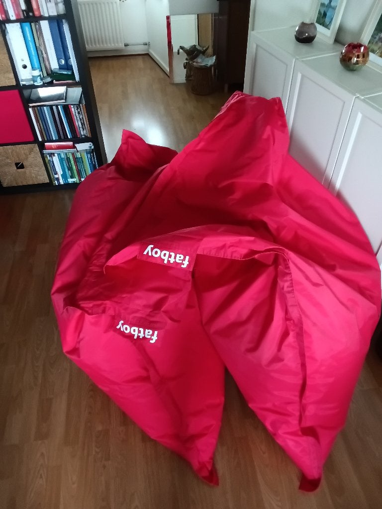 Fatboy zitzak, Huis en Inrichting, Ophalen, Zo goed als nieuw, Rood, Zitzak