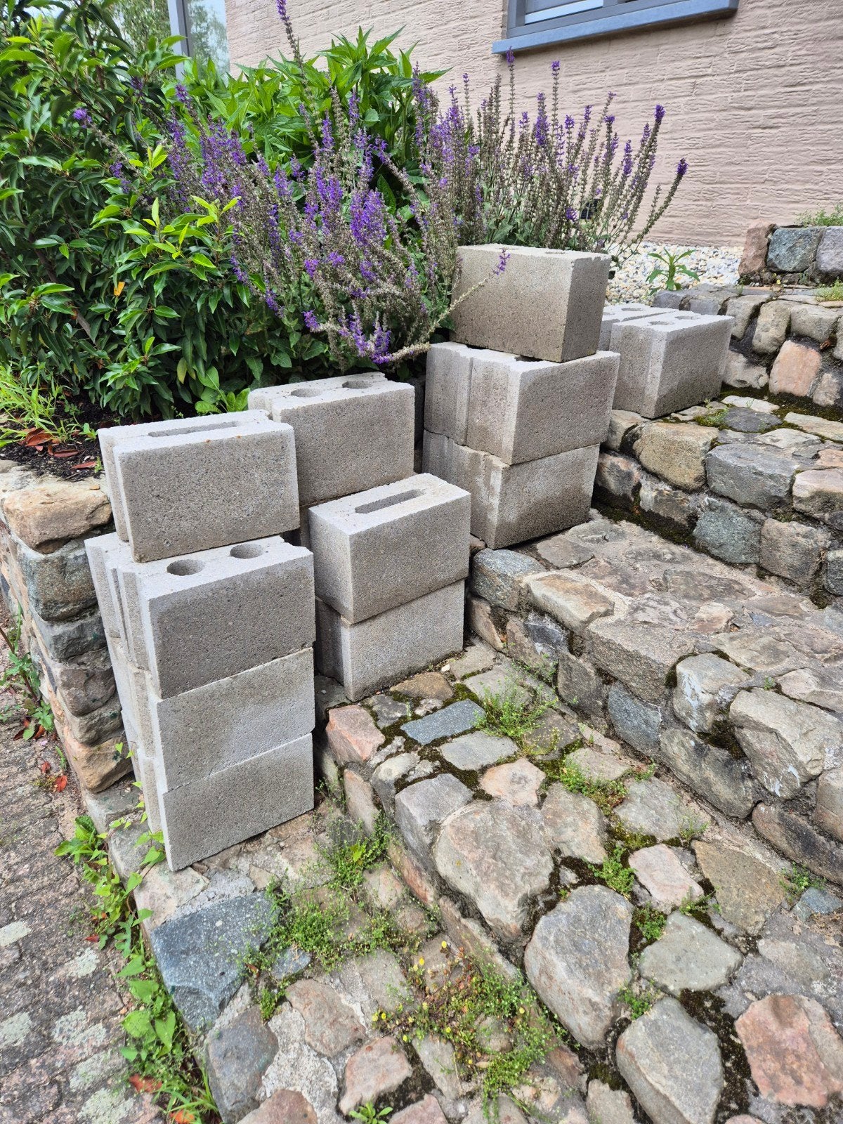 Betonblokken 19 stuks 29 x 14 x 19cm, Ophalen, Nieuw, Beton