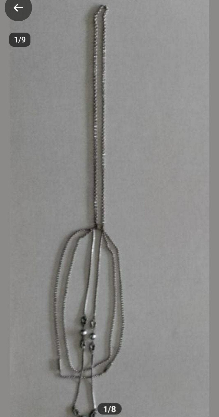 Halsketting,Ketting,75 cm,Hangers,Knoopjes,Zilverkleurig, Ophalen of Verzenden, Nieuw, Grijs, Met edelsteen