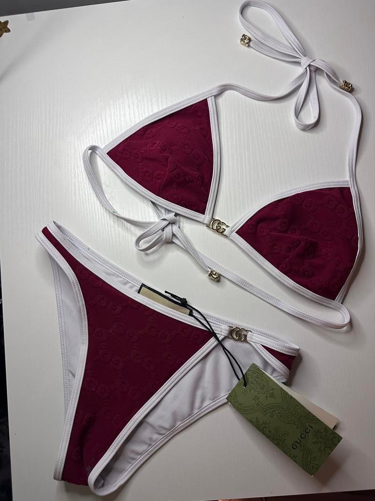Gucci GG bikini rood wit set NIEUW met labels, Ophalen of Verzenden, Nieuw, Rood, Bikini