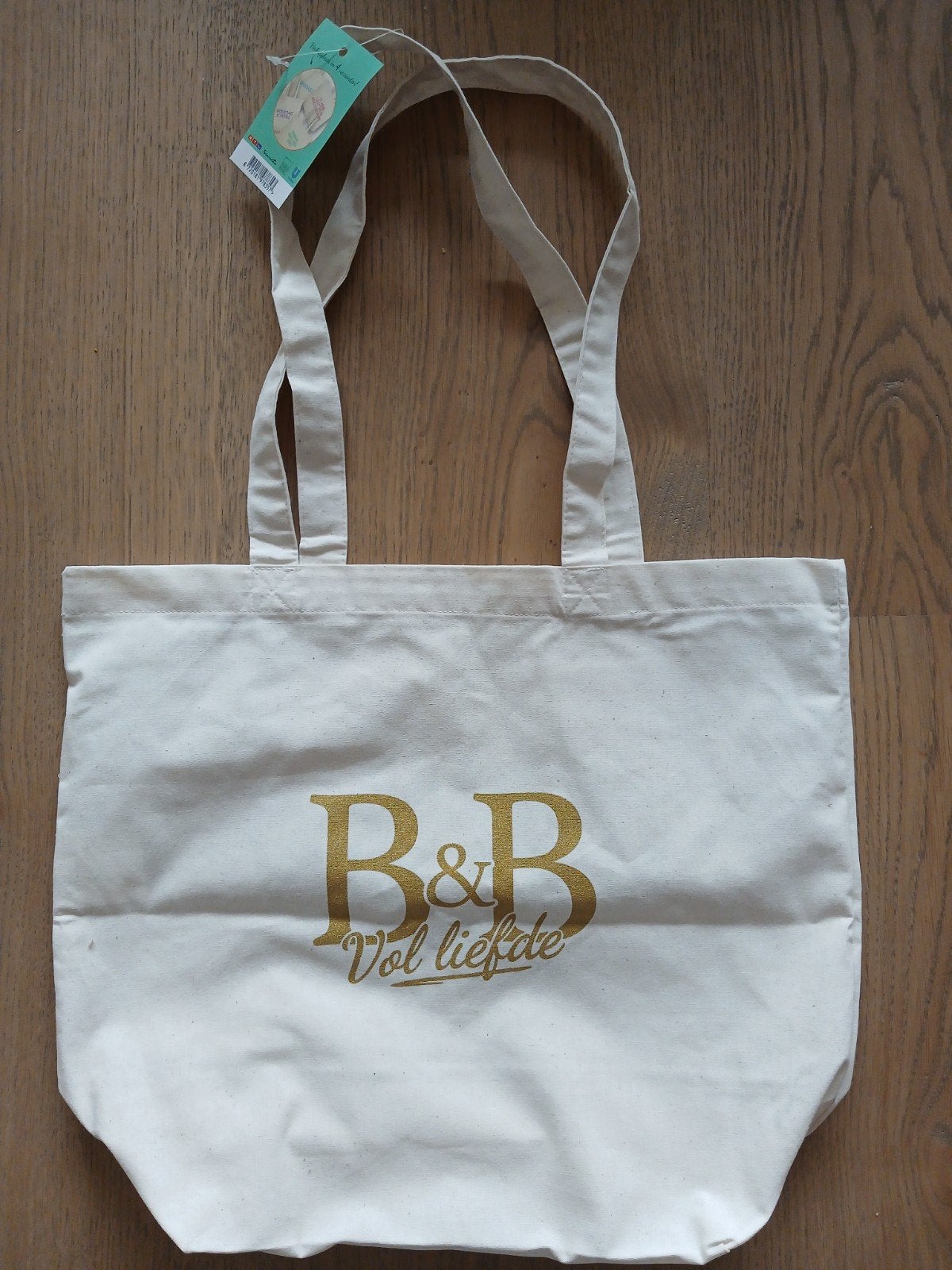 B&Bvol liefde tas Prima niks mis mee kruidvat, Ophalen, Nieuw, Wit, Shopper