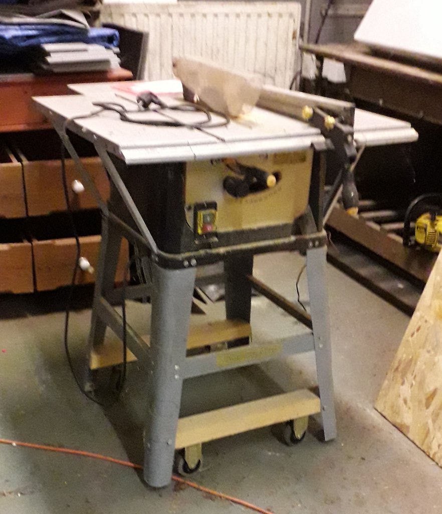 tafelzaagmachine, Ophalen, Gebruikt