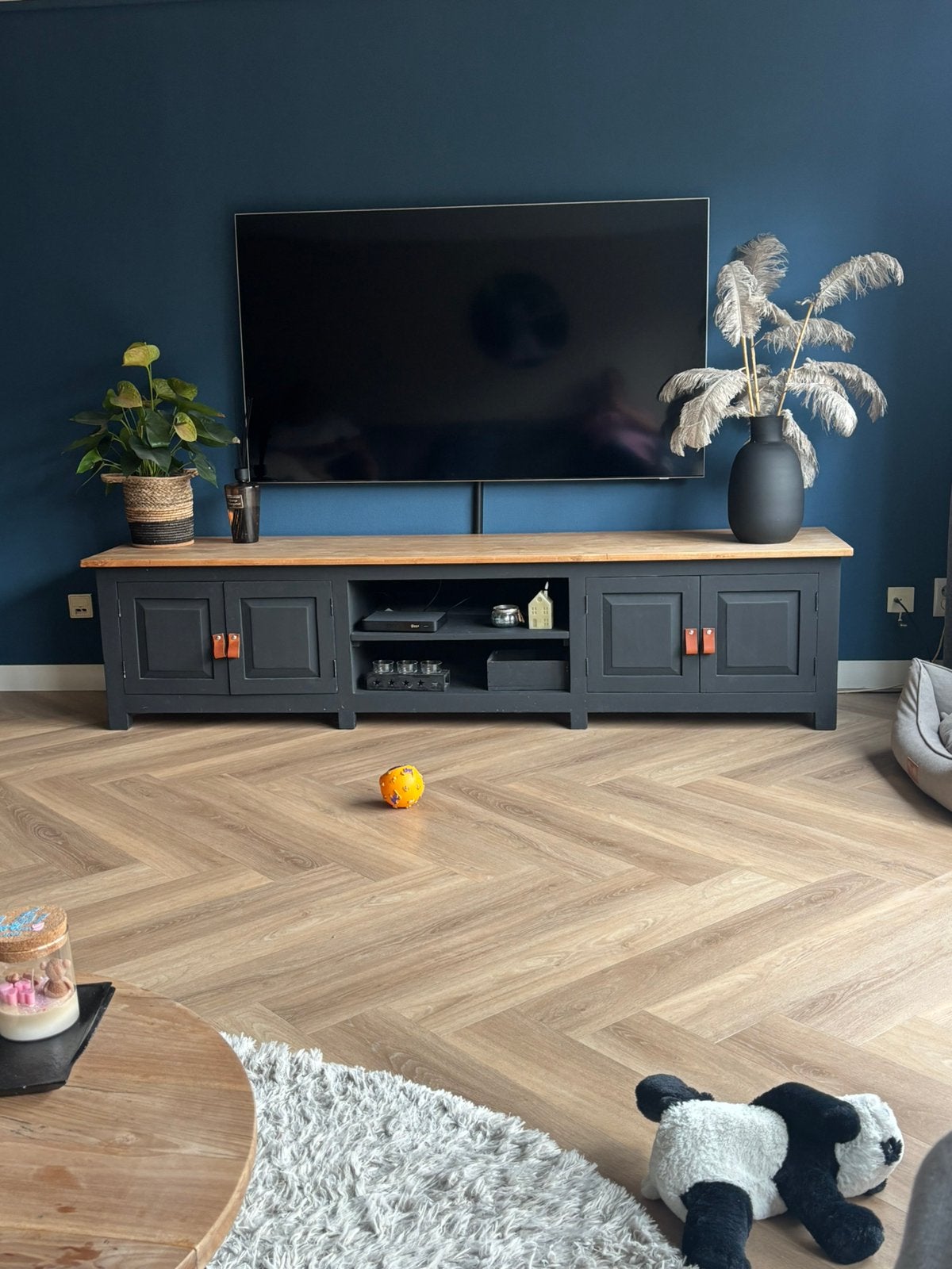 Te koop massief teak tv kast, Huis en Inrichting, Ophalen, Zo goed als nieuw, 25 tot 50 cm, Minder dan 100 cm