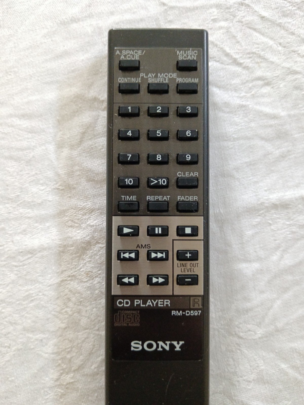 Sony RM-D597 Afstandsbediening voor CD-speler, Ophalen of Verzenden, Gebruikt, Origineel, Mediaspeler