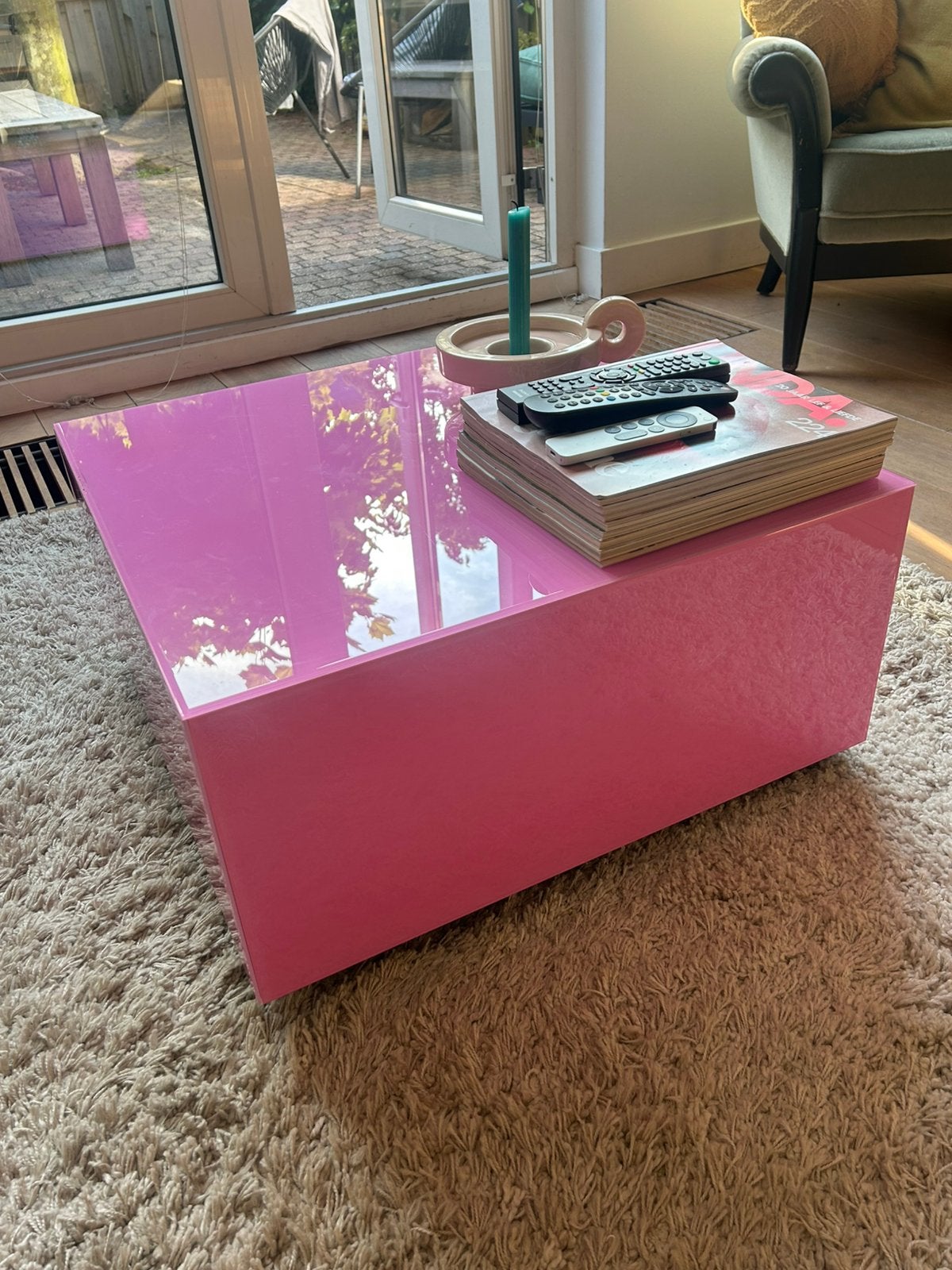 HKliving roze salontafel/bijzettafel, Huis en Inrichting, Tafels | Salontafels, Ophalen, Overige materialen, 50 tot 100 cm, Zo goed als nieuw