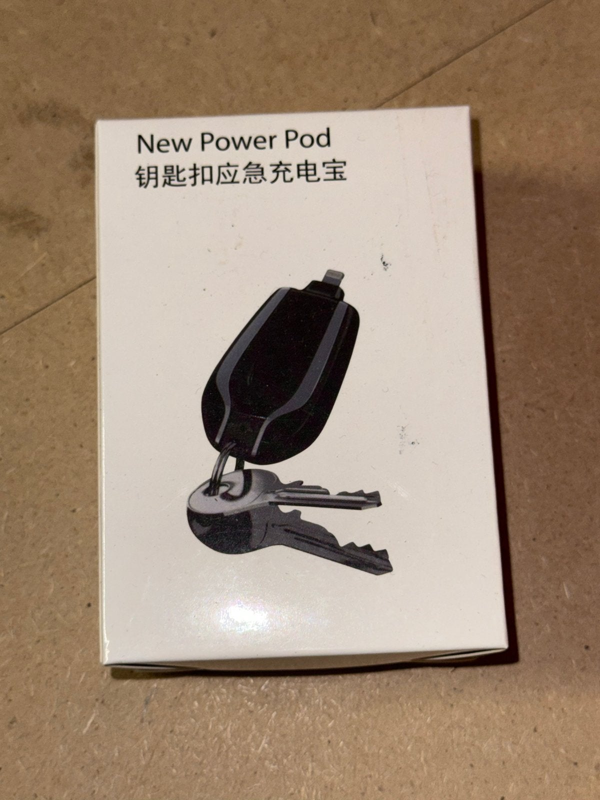 Nieuwe Power Pod Sleutelhanger Noodoplader 1500mAh, Ophalen of Verzenden, Nieuw, Apple iPhone