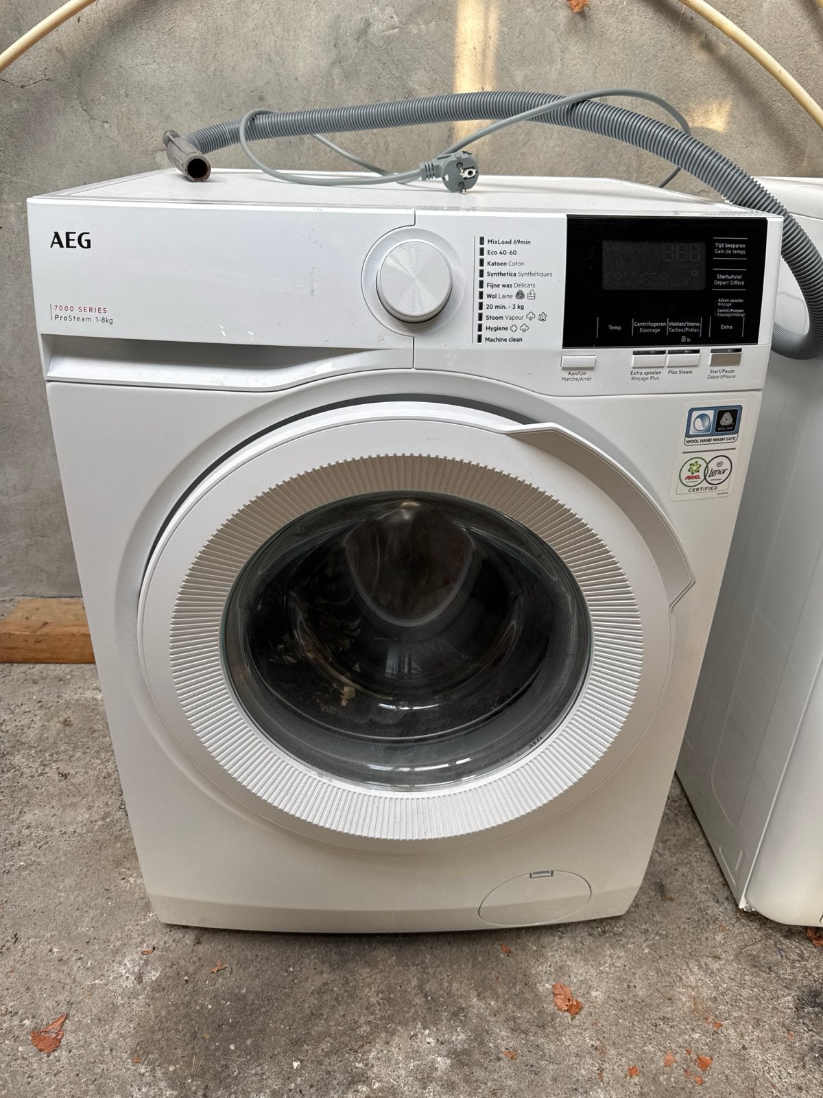 AEG 7000 Series ProSteam 8kg Wasmachine - Energieklasse A, Ophalen, 1200 tot 1600 toeren, 8 tot 10 kg, Zo goed als nieuw