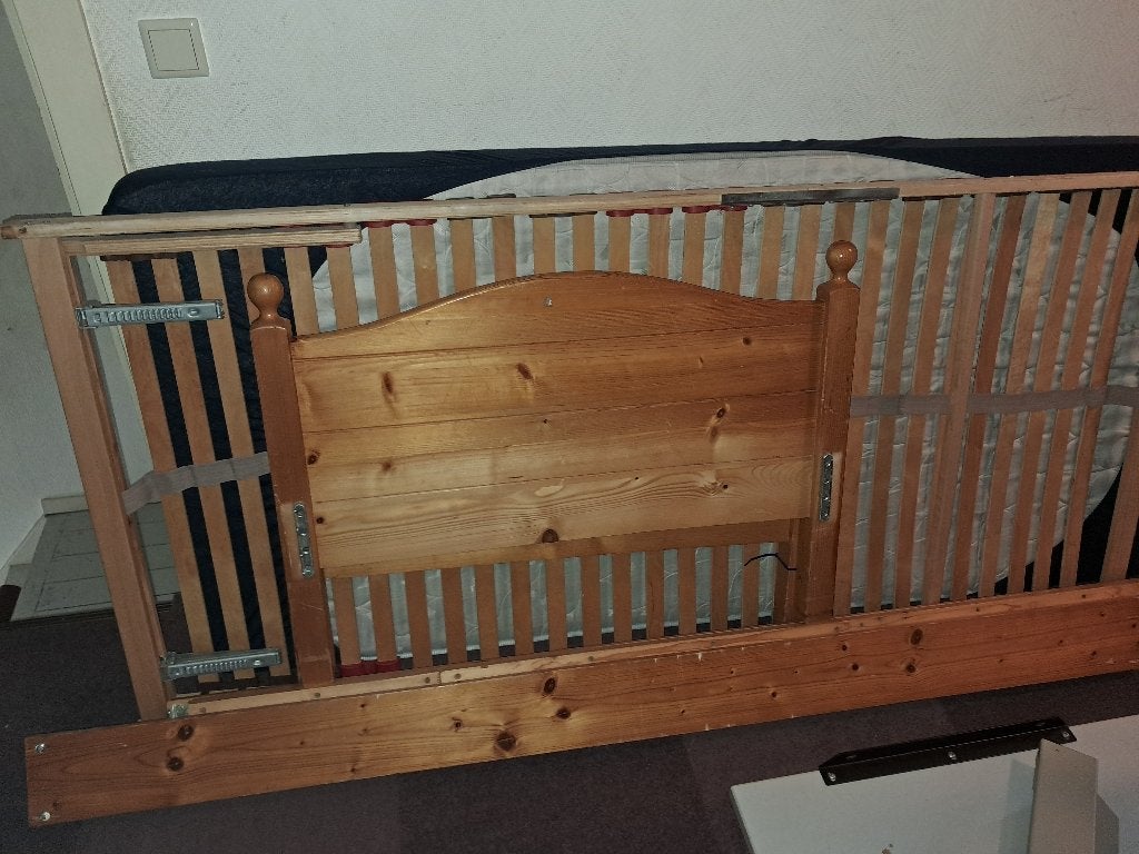 1 persoons bed 90/200, Ophalen, Gebruikt, 90 cm, Eenpersoons