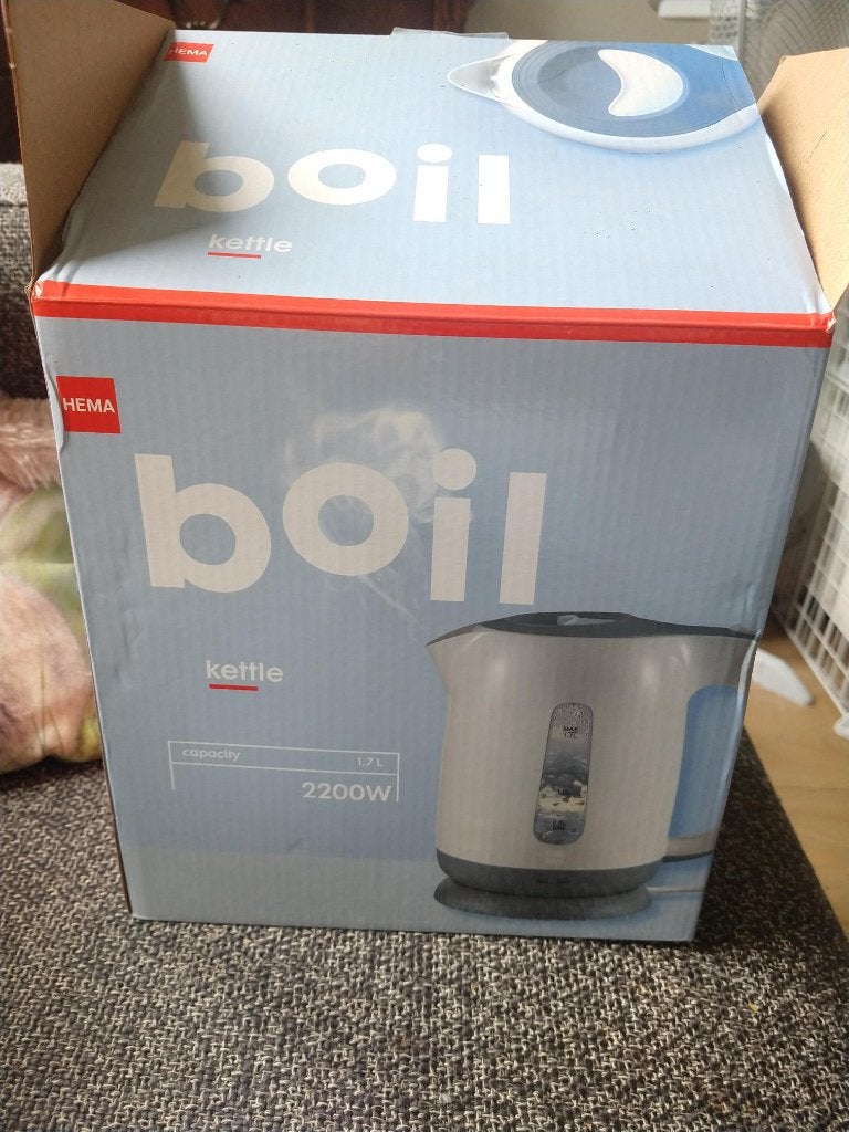 Waterkoker HEMA 1,7 liter, 1 tot 2 liter, Ophalen of Verzenden, Zo goed als nieuw, Draadloos