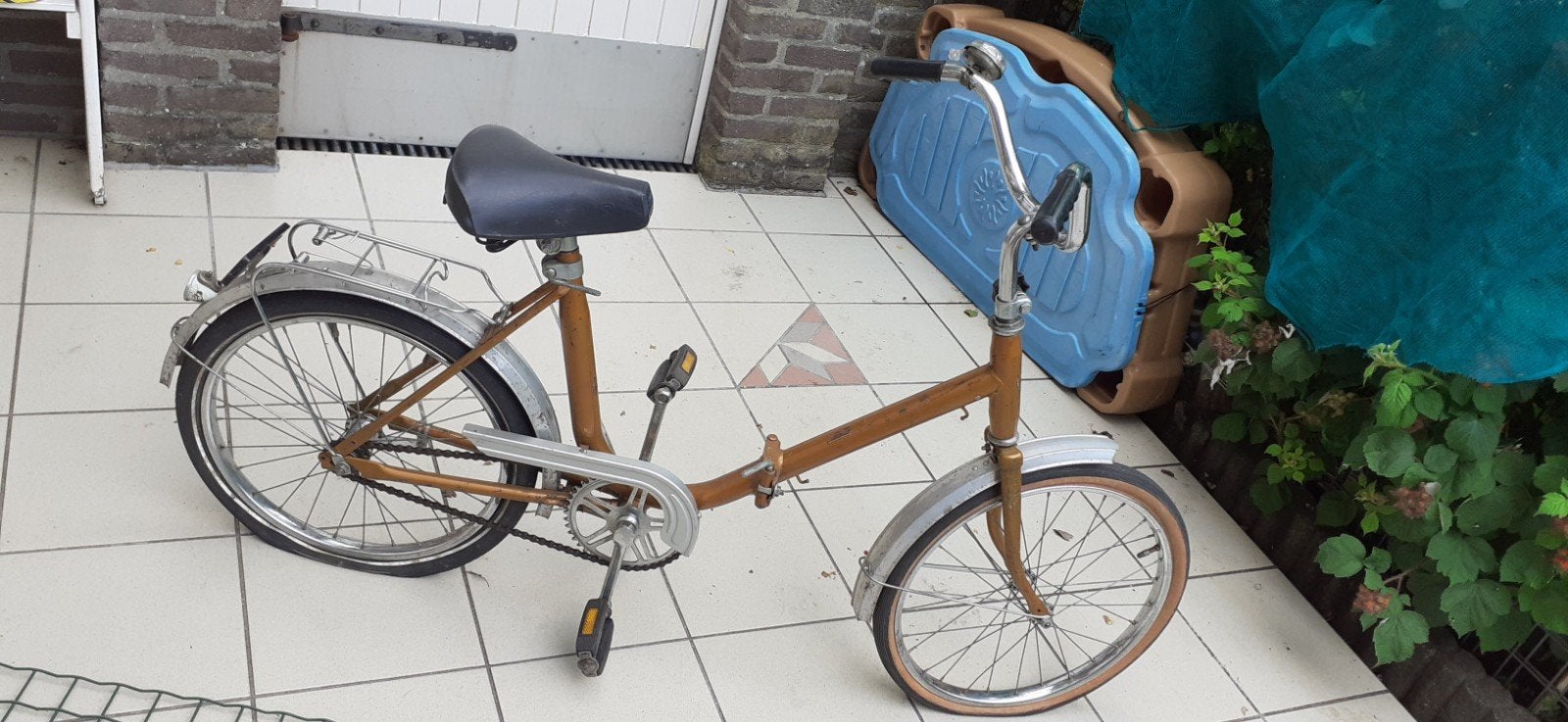 Vintage Vouwfiets - Wit/Goud - Opknapper, Ophalen, Gebruikt, 20 inch of meer, Versnellingen