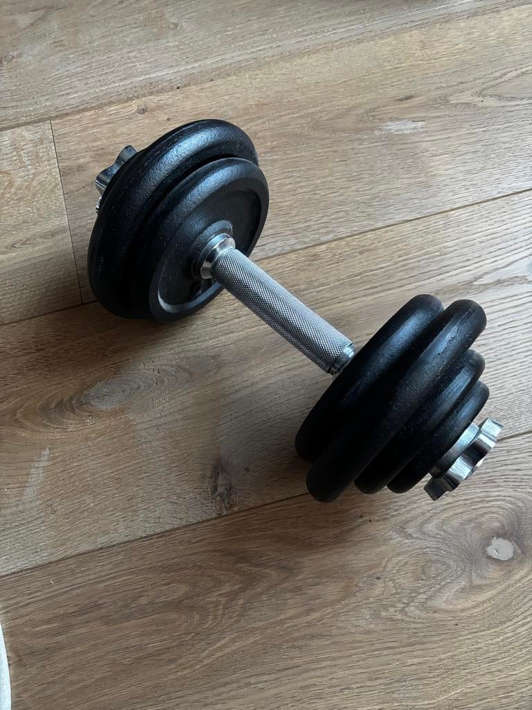 Verstelbare Dumbbell met Gewichten - Ideaal voor Krachttrain, Sport en Fitness, Fitnessmaterialen, Ophalen of Verzenden, Gebruikt