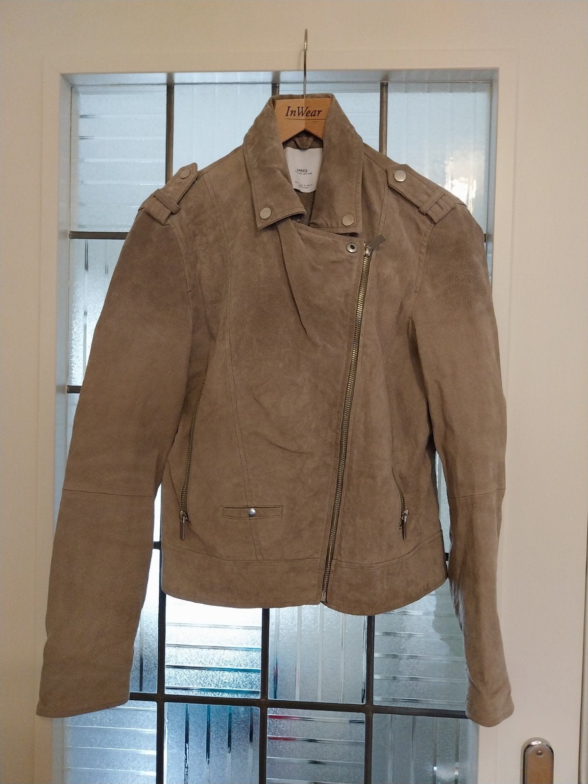 SUEDE JASJE ZGAN, Ophalen of Verzenden, Zo goed als nieuw, Maat 38/40 (M), Beige