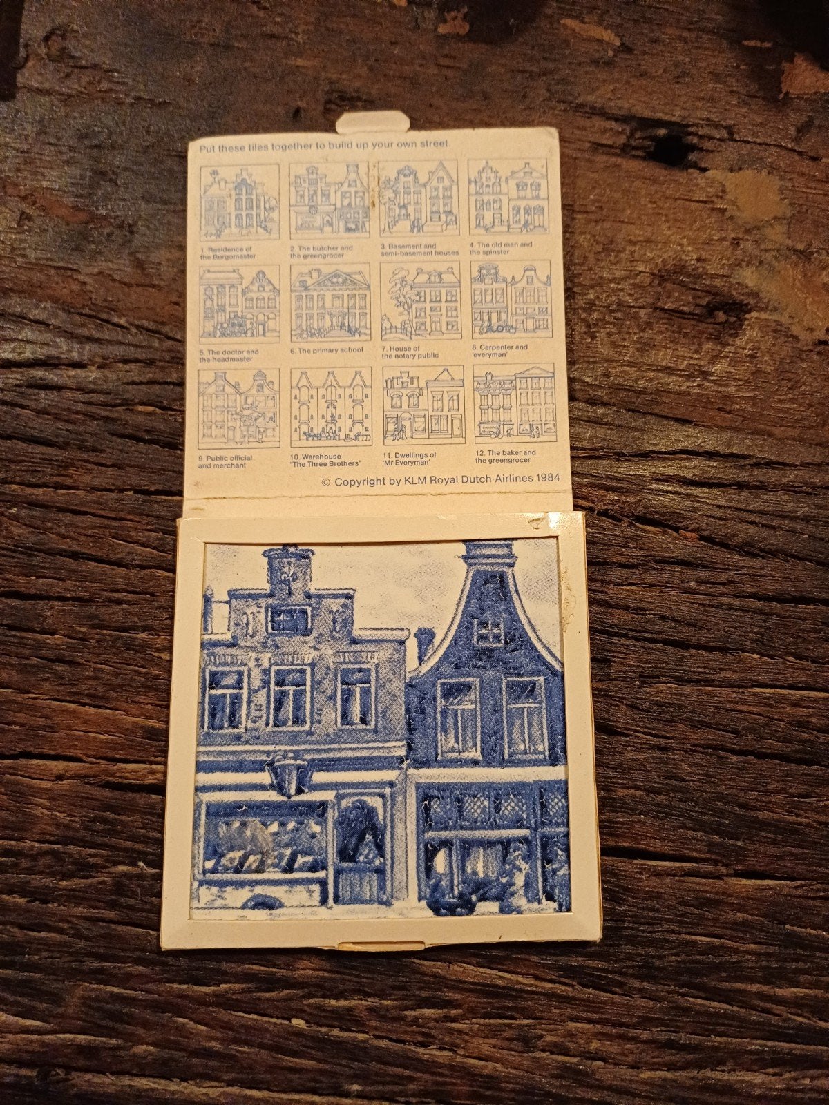 KLM Delfts Blauw tegeltje- 'De Drie Gebroeder, Ophalen of Verzenden