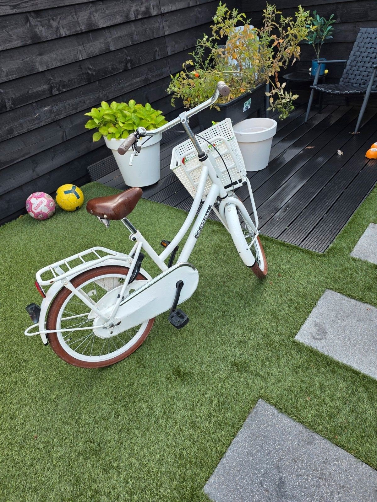 Popal Daily Dutch Basic 20 inch meisjesfiets wit, Ophalen of Verzenden, Gebruikt, Ringslot