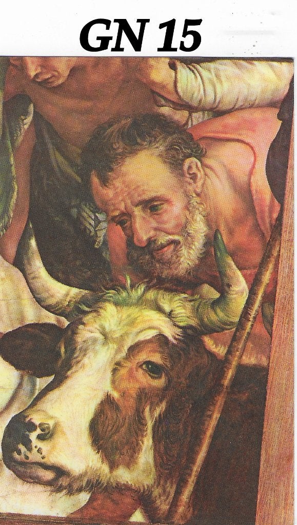Gn15 gelopen ansichtkaart aanbidding der herders, Ophalen of Verzenden, 1980 tot heden, Gelopen