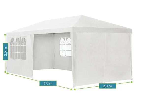 Partytent 3x6 meter wit, Ophalen, Gebruikt, Partytent, Minder dan 4 meter