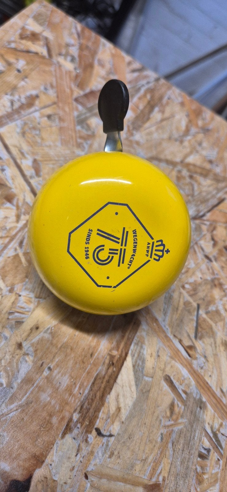 ANWB Fietsbel - Geel - 75 Jaar ANWB, Ophalen of Verzenden, Zo goed als nieuw