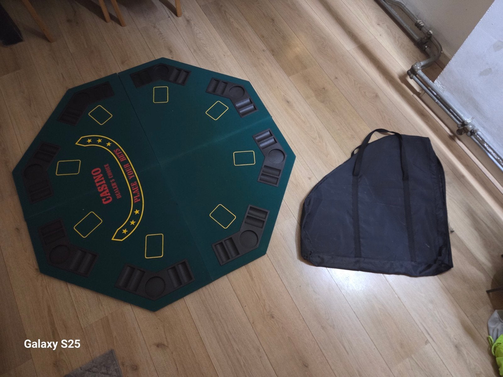 Opvouwbare Casino Pokertafel met Draagtas, Vijf spelers of meer, Ophalen of Verzenden, Zo goed als nieuw, Reisspel