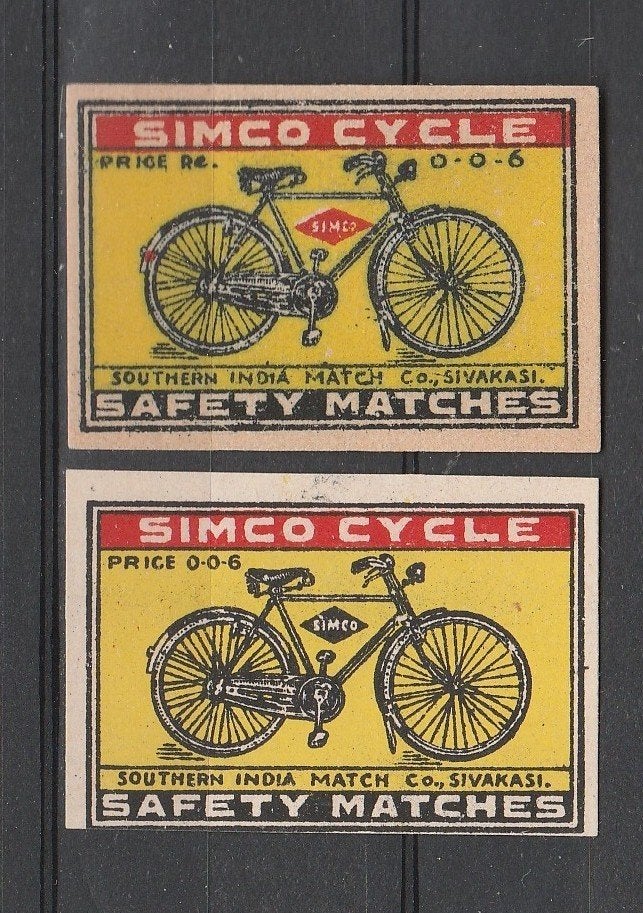 Lucifermerken, Fietsen,  (134), Verzamelen, Verzenden, Zo goed als nieuw, Luciferdoosjes of -merken