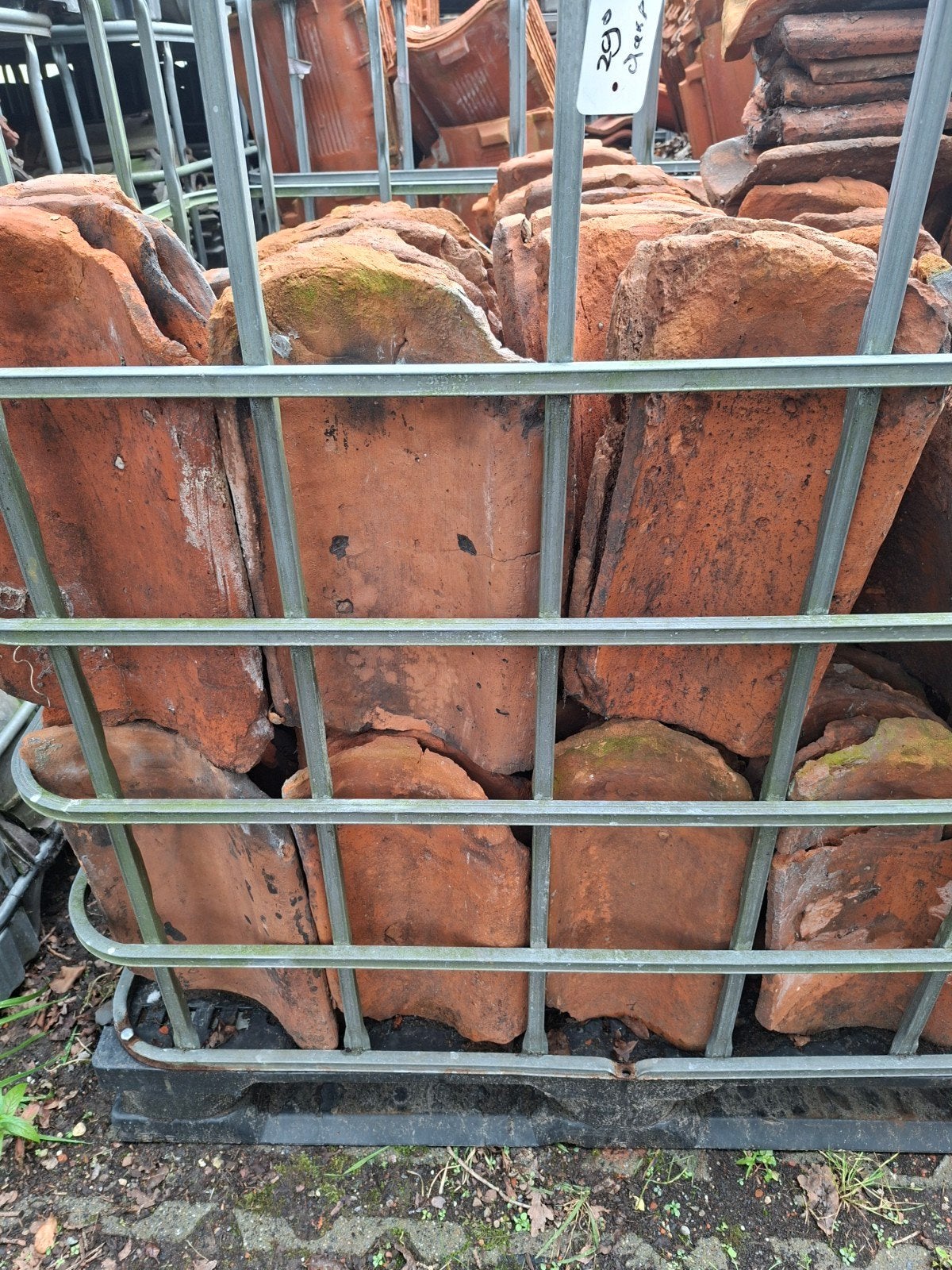 Oude rode handvorm langdaks dakpannen 1600 stuks, Doe-het-zelf en Verbouw, Ophalen, Gebruikt, Steen of Klei, 15 m² of meer