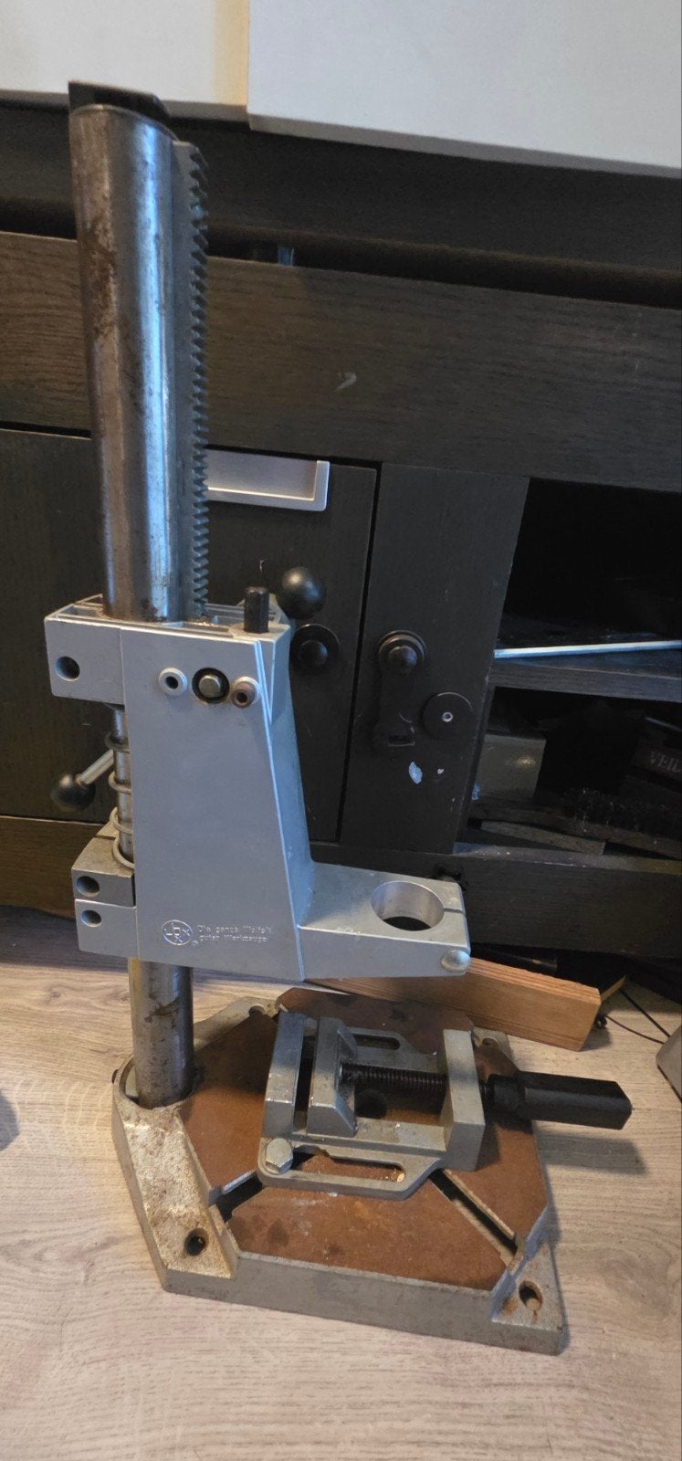 Wolfcraft Boorkolom - Perfect voor precisie boren, Ophalen of Verzenden, Gebruikt, Minder dan 400 watt, Kolomboormachine