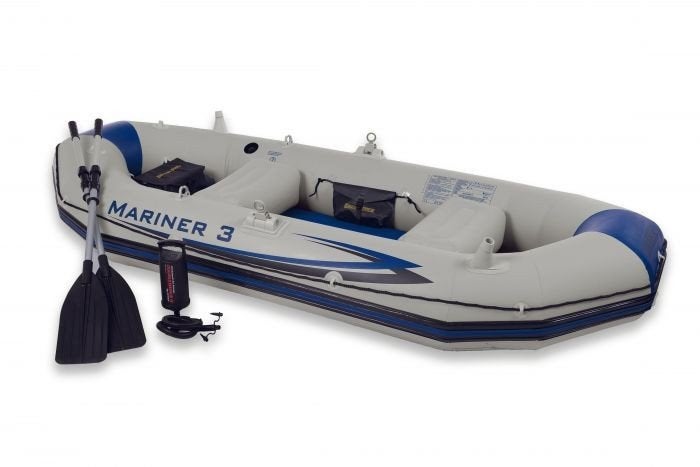 Intex Mariner 3 raft met harde bodem, Ophalen of Verzenden, Zo goed als nieuw, Overige typen, Met peddels