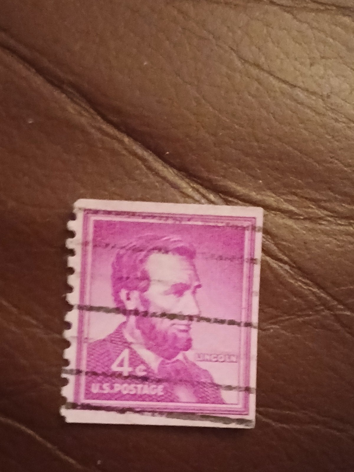 Amerikaanse postzegel Abraham Lincoln 4 cent gestempeld, Postzegels en Munten, Ophalen of Verzenden