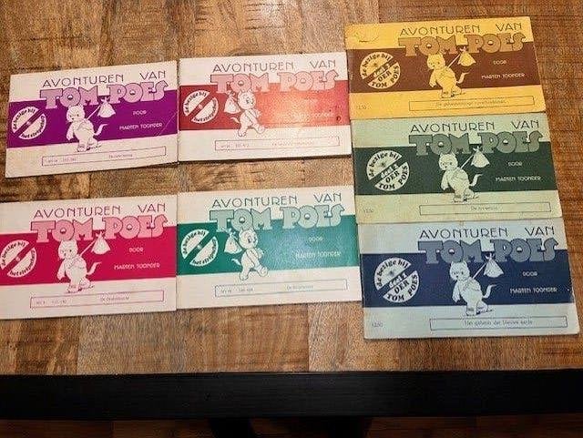 7x TOM POES door Marten Toonder, Meerdere stripboeken, Verzenden, Gelezen