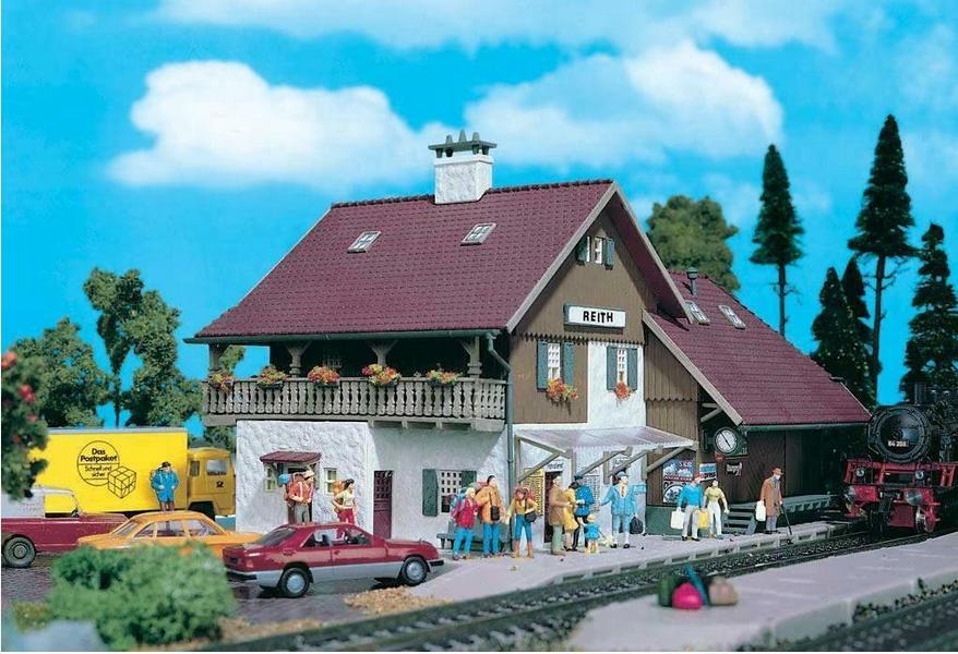 Vollmer HO 43530 - Bouwpakket Station "Reith" in ovp, Overige merken, Gelijkstroom of Wisselstroom, Brug, Tunnel of Gebouw, Nieuw