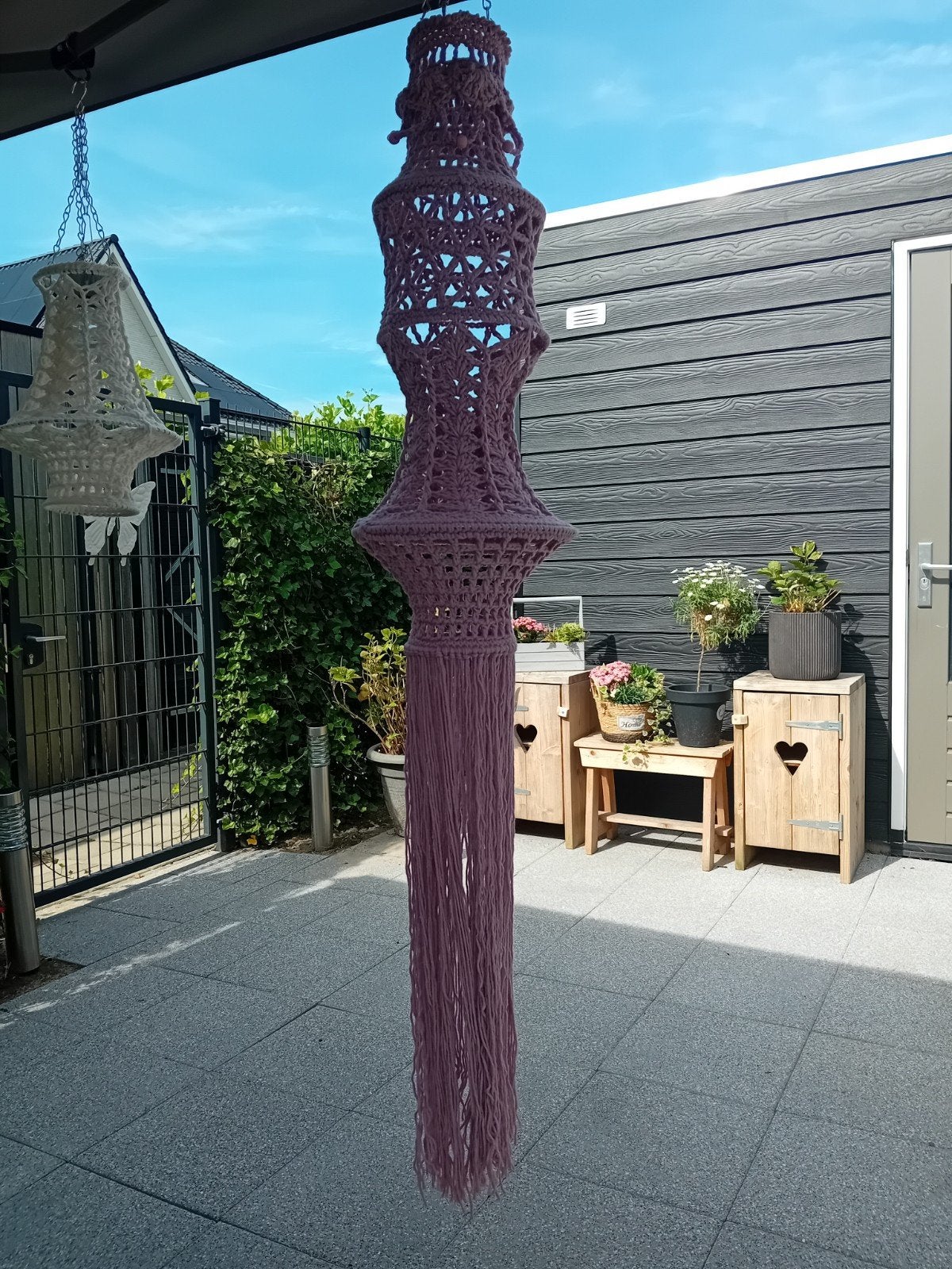 Nieuwe handmade Bohemian/ ibiza style lamp  135 cm lang, Ophalen of Verzenden, Nieuw