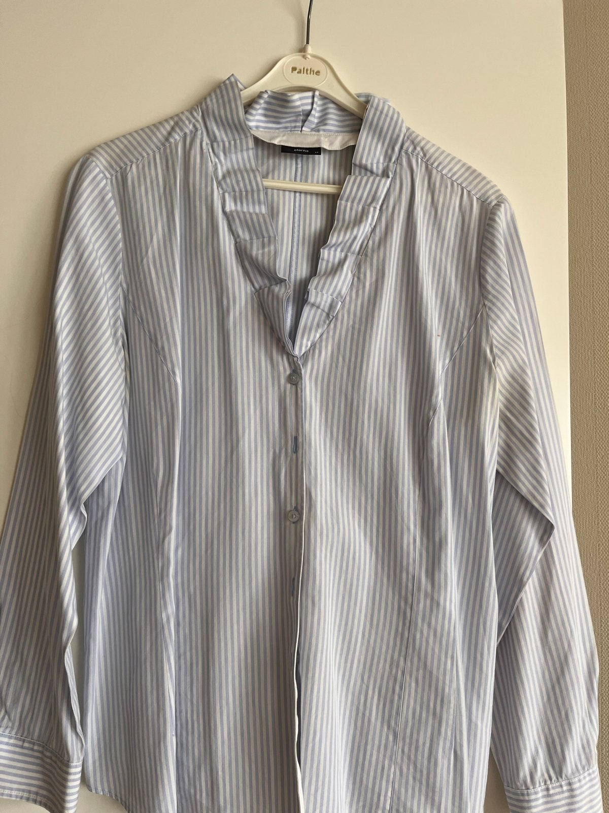 Eterna gestreepte blouse, maat 44, Ophalen of Verzenden, Gedragen, Maat 38/40 (M), Blauw