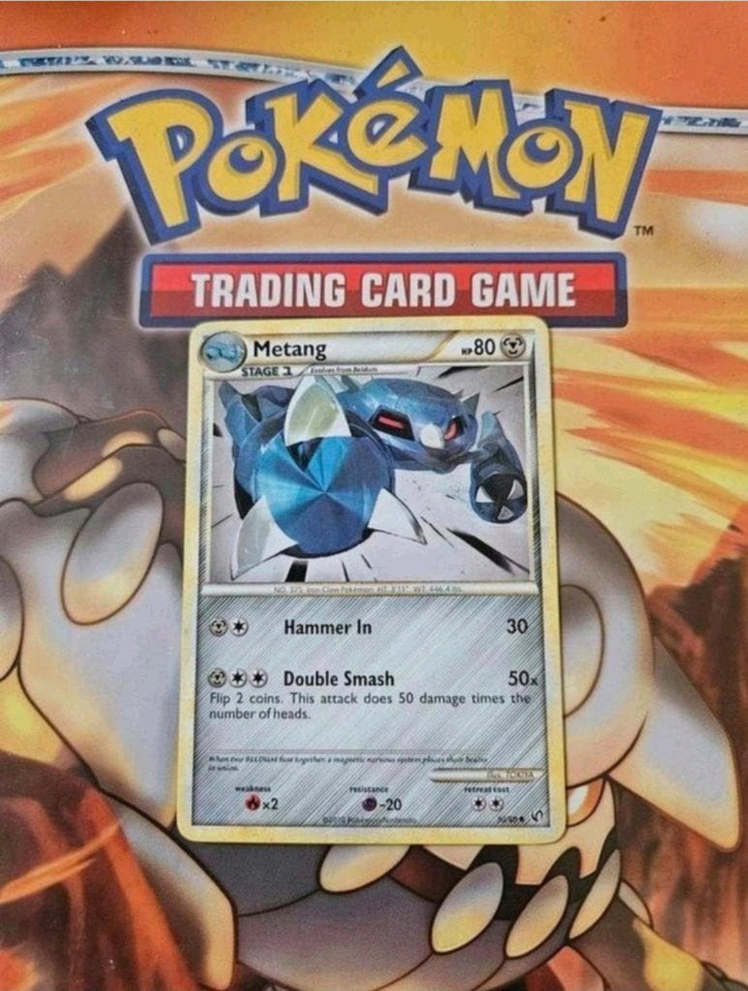 Metang 30/90 Heartgold&Soulsilver Undaunted pokemon kaart, Ophalen of Verzenden, Gebruikt, Losse kaart