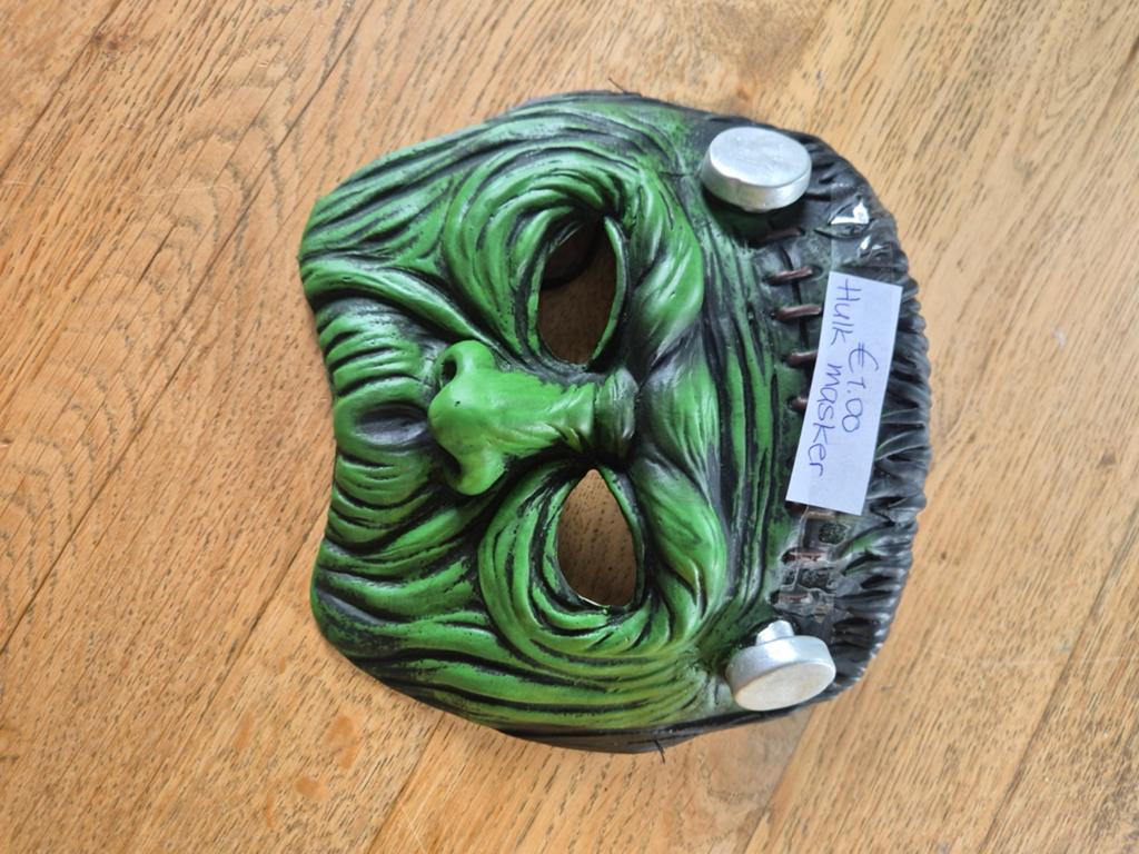 Hulk masker - Perfect voor carnaval of themafeest, Ophalen, Gebruikt, Toneelattributen of Onderdelen