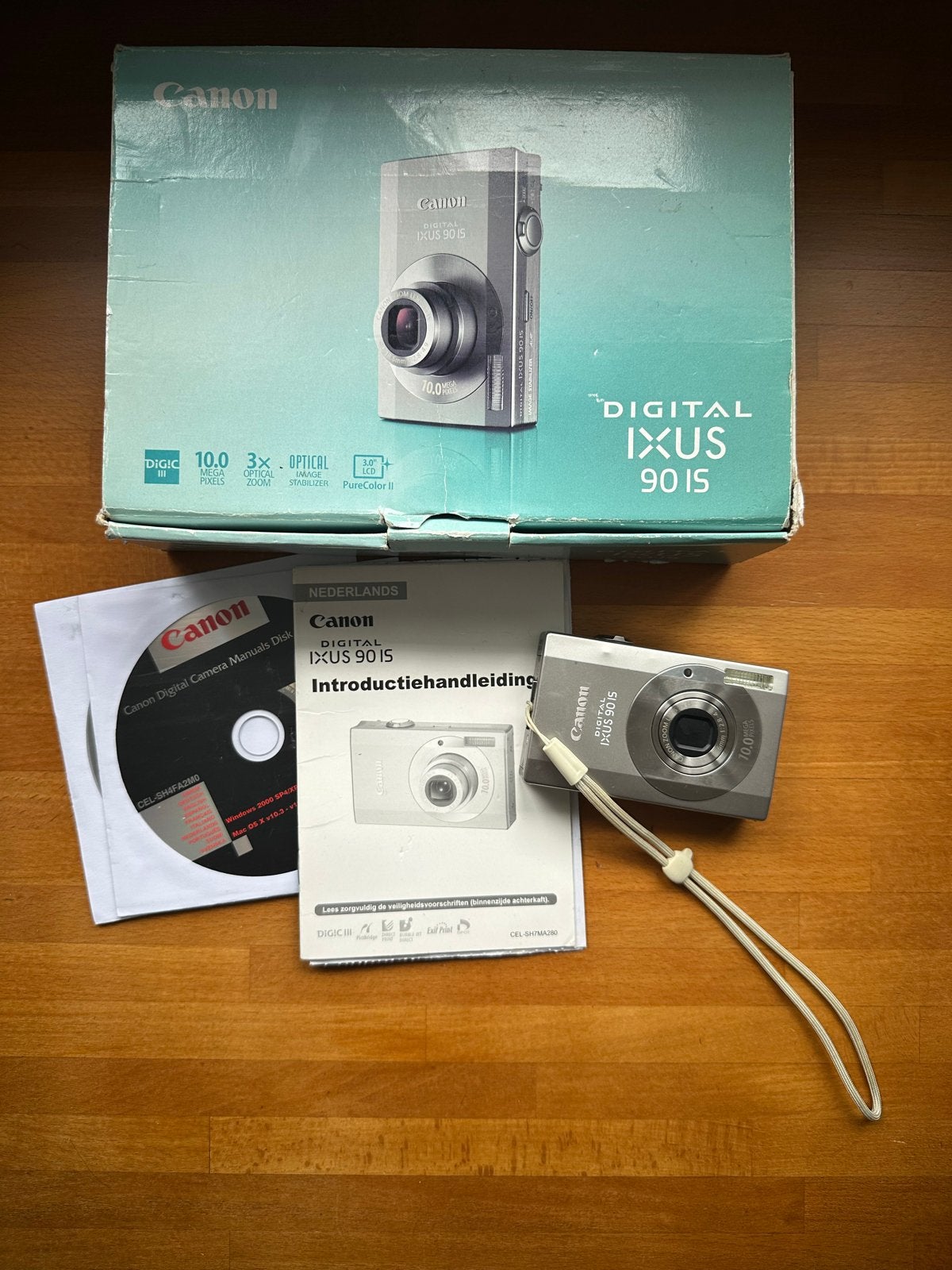 Canon Digital IXUS 90 IS - Compactcamera (zonder oplader), Canon, Beeldstabilisatie, Ophalen of Verzenden, Compactcamera