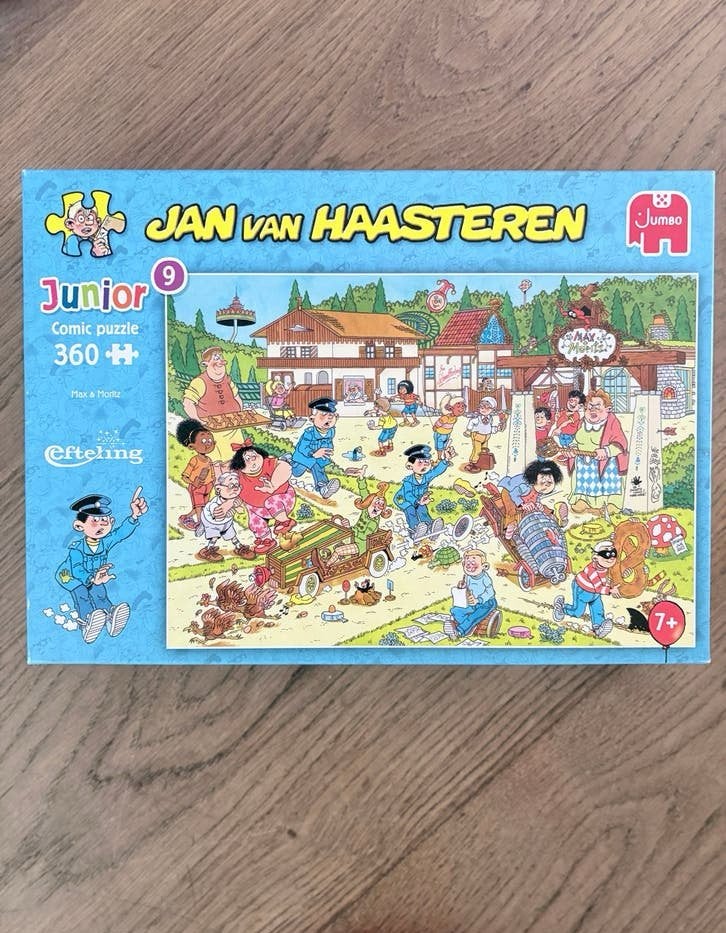 Jan van Haasteren Junior Efteling Max & Moritz puzzel, Ophalen, Minder dan 500 stukjes, Zo goed als nieuw, Legpuzzel