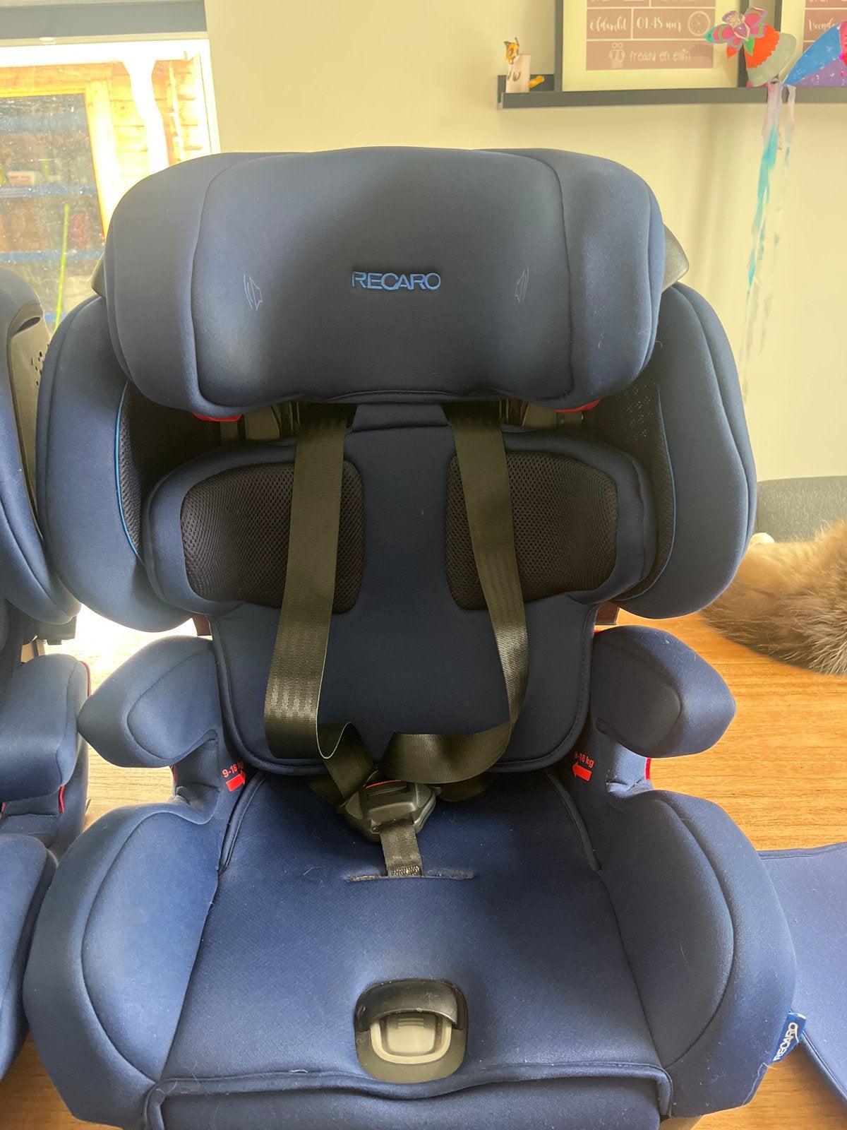 2 Recaro Autostoelen incl. isofix montage., Gebruikt, Verstelbare rugleuning, 9 t/m 36 kg, Isofix
