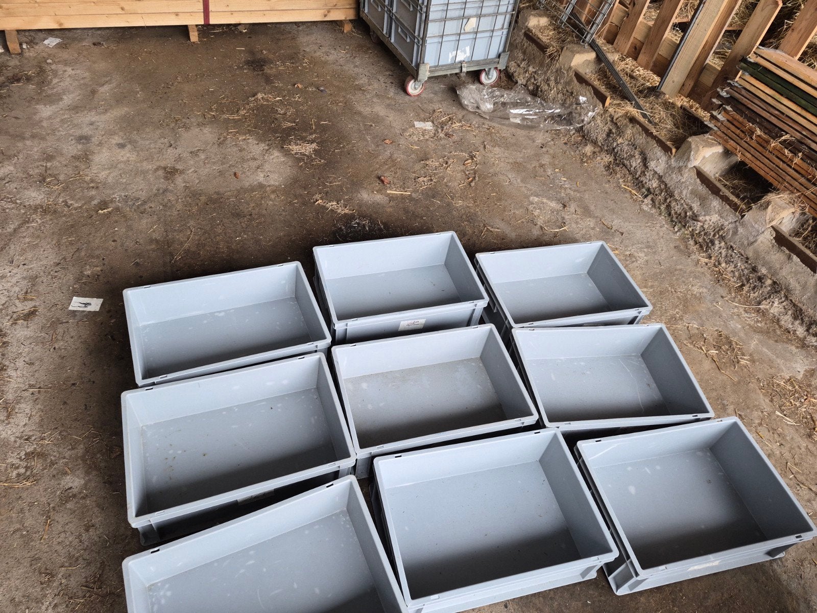 Gebruikte Euro-norm Kisten met Deksel - 60x40x17 cm, Ophalen