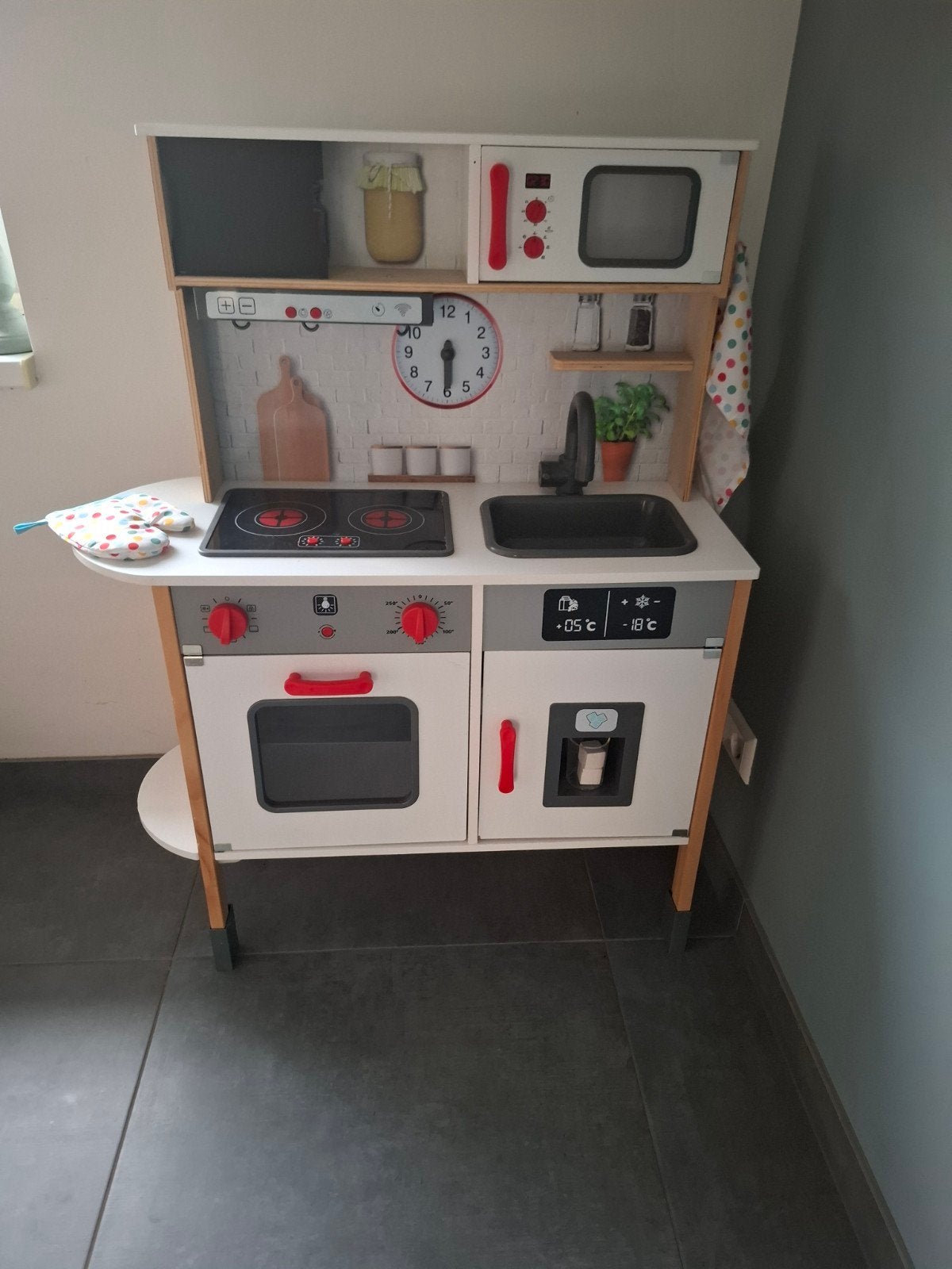 Houten speelkeuken met accessoires, Ophalen, Gebruikt, Ontdekken, Met geluid