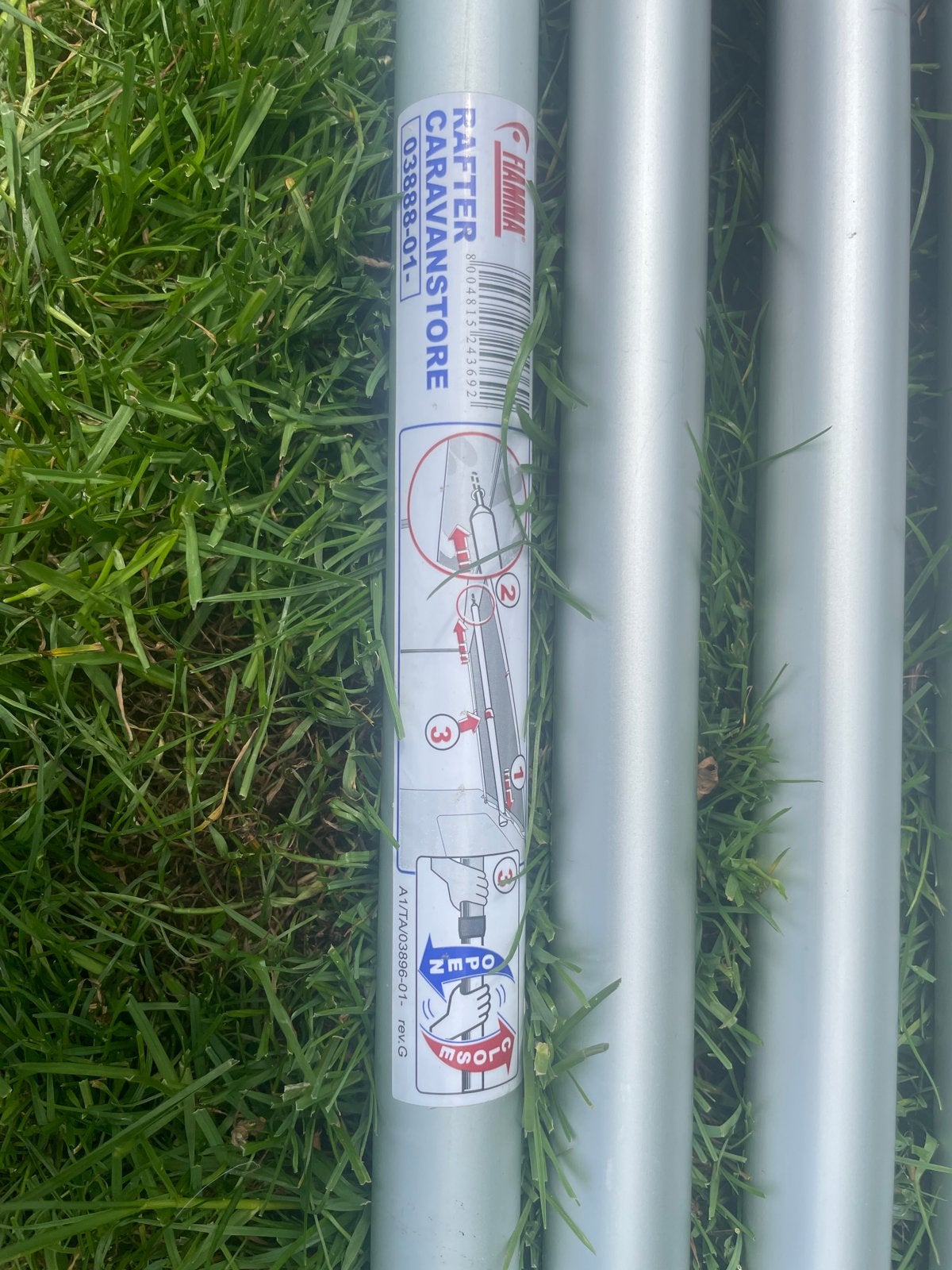 Fiamma Rafter Caravanstore Luifelstokken Set, Ophalen, Gebruikt