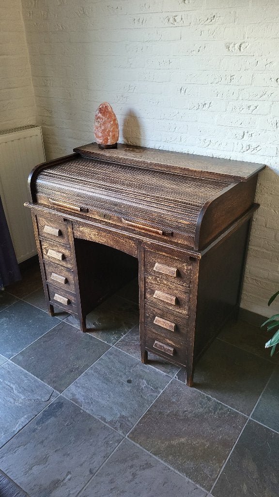 Rolluik Bureau Antiek Secretaire, Huis en Inrichting, Kasten | Secretaires, Ophalen, Gebruikt, Klassiek